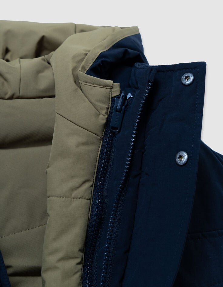 Parka 3-en-1 marine doudoune réversible garçon-7 Parka 3-en-1 marine doudoune réversible garçon-7