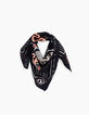 Ch&egrave;che noir imprim&eacute; palmiers, skull et serpents gar&ccedil;on -2