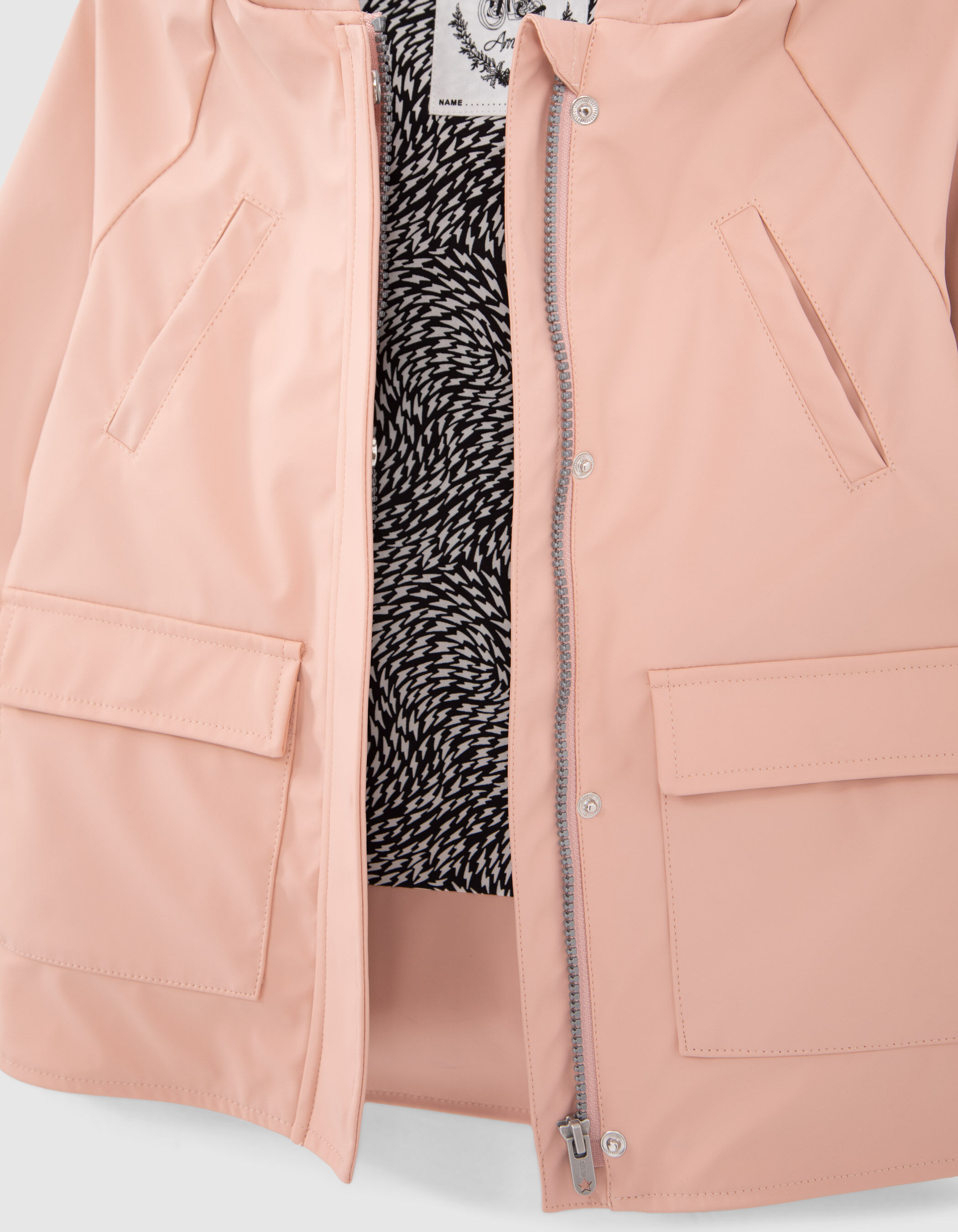 Pink rubber jacket top