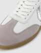 Baskets blanches mix cuirs Femme-5