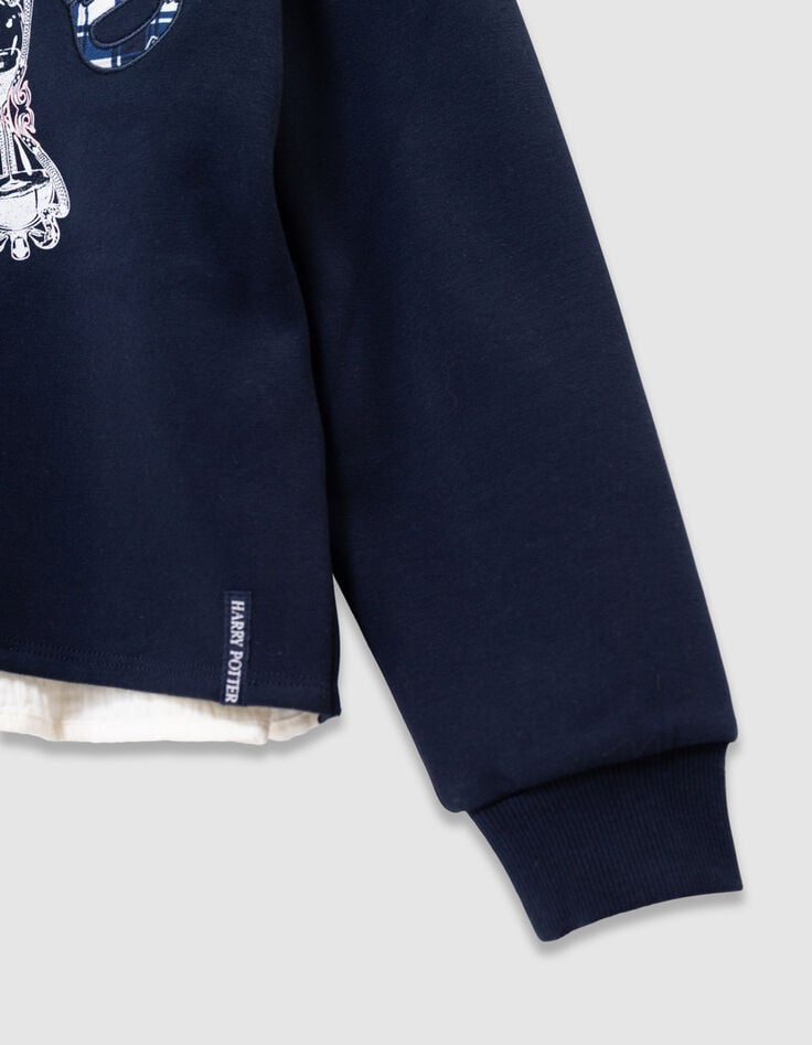 Sudadera azul marino mensaje cuello Harry Potter niña-7