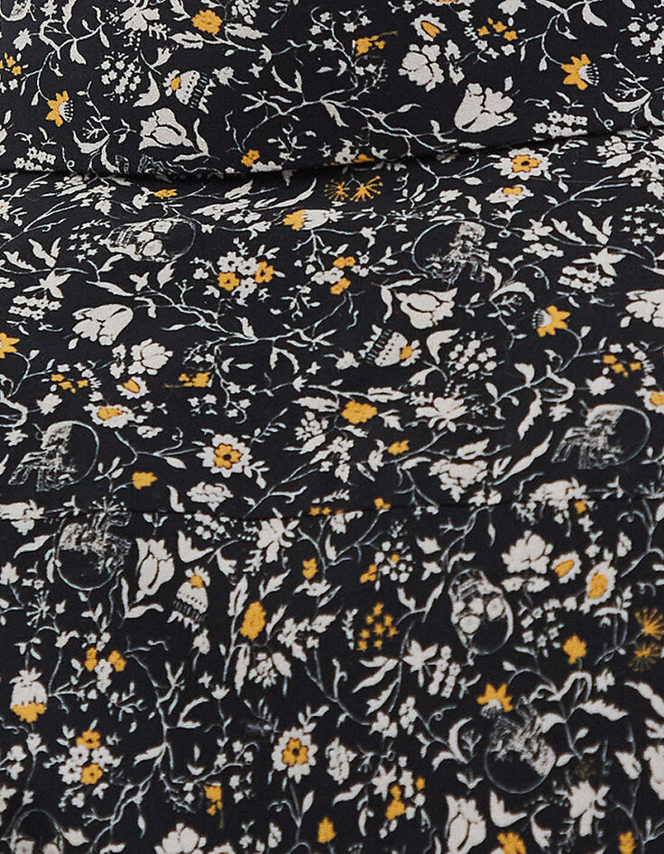Men’s black flowery print SLIM shirt-6 Men’s black flowery print SLIM shirt-6