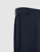 Men&rsquo;s navy seersucker JOGGER trousers-2