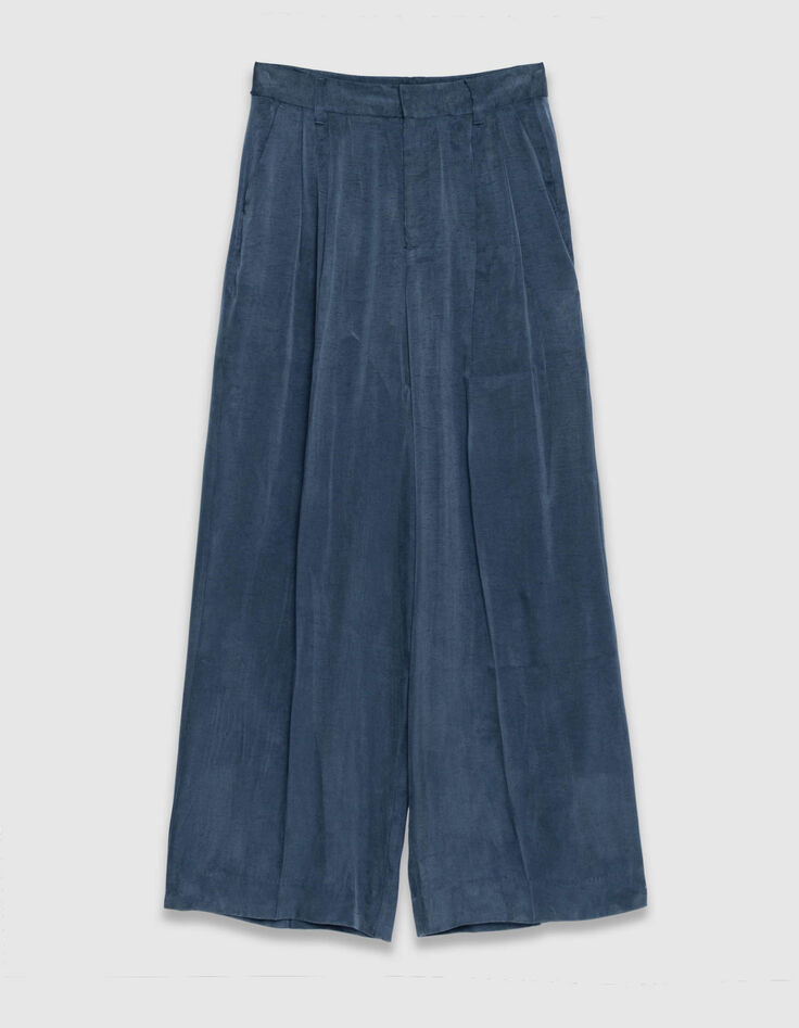 Women's Lyocell&reg; mix navy blue tailored pants-6