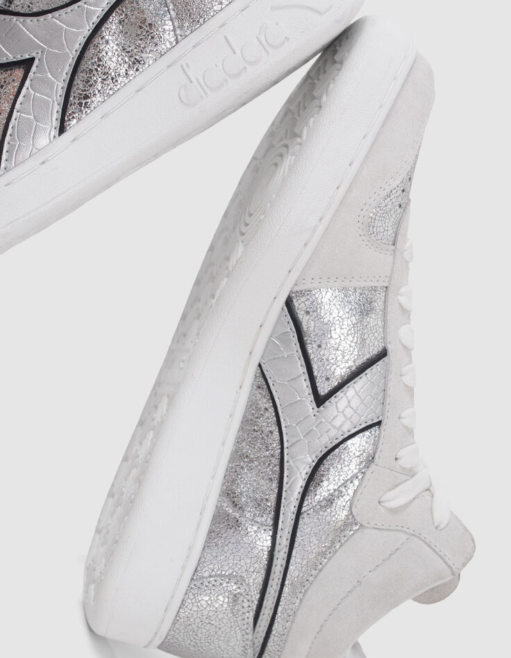 Women’s silver leather IKKS X DIADORA trainers-5