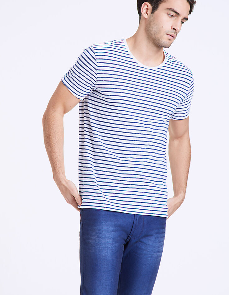 Men's striped dupioni sailor T-shirt-2 Men's striped dupioni sailor T-shirt-2