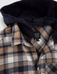 Camisa azul marino cuadros capucha extraíble niño-6