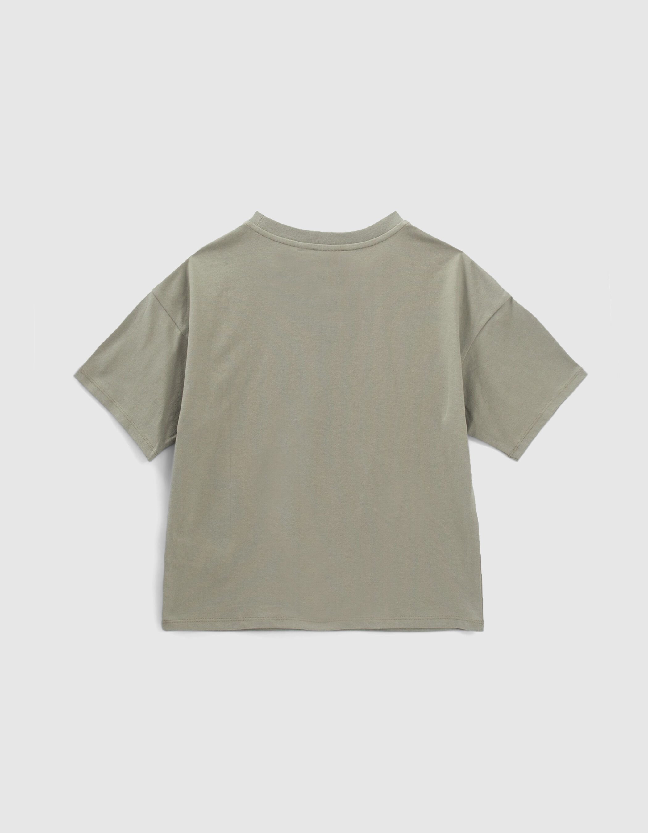 T shirt vert visuel fleur et surf deep dye fille