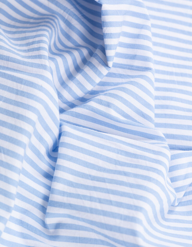 Chemise à rayures bleues coton bio oversize Femme-8
