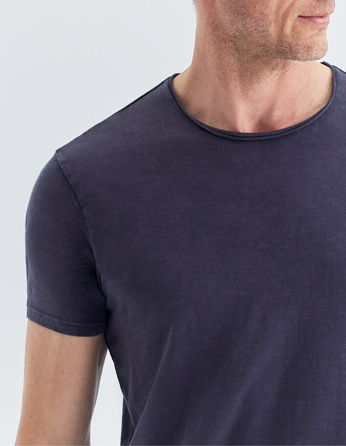 T-shirt L'Essentiel dark plum col rond Homme-3