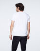 Men’s white T-shirt with Mona Lisa under lightning -3