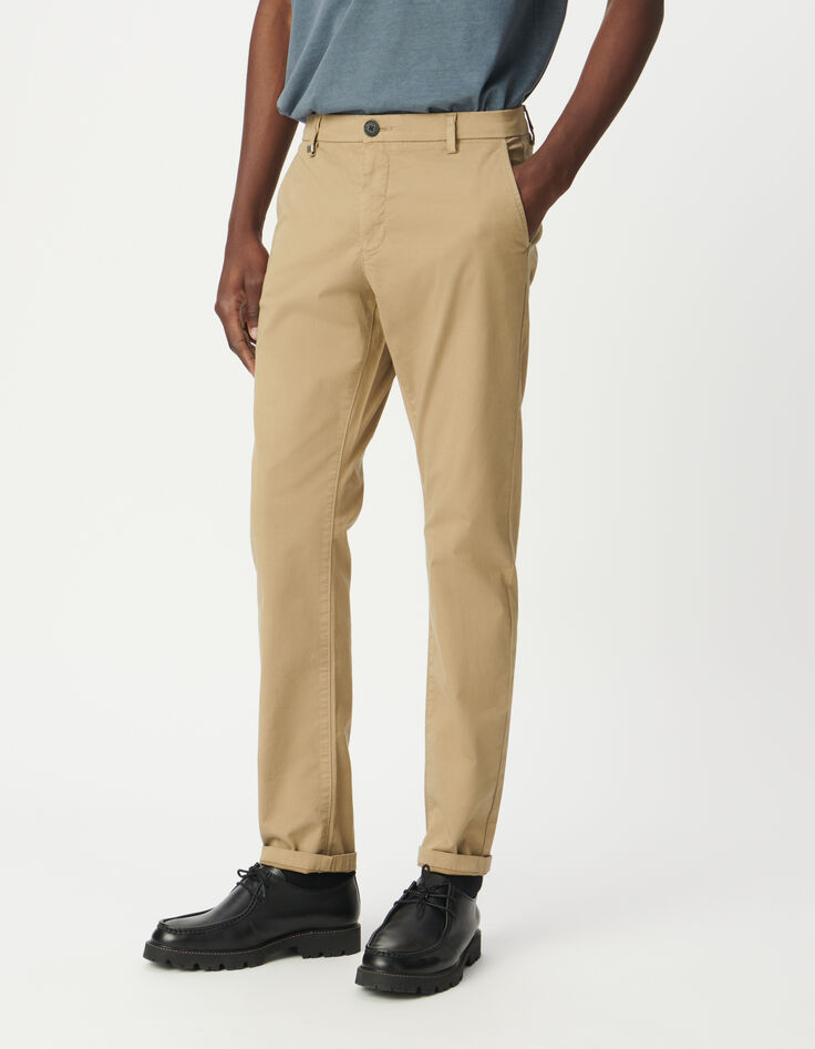 Pantalon chino droit beige Homme-2 Pantalon chino droit beige Homme-2