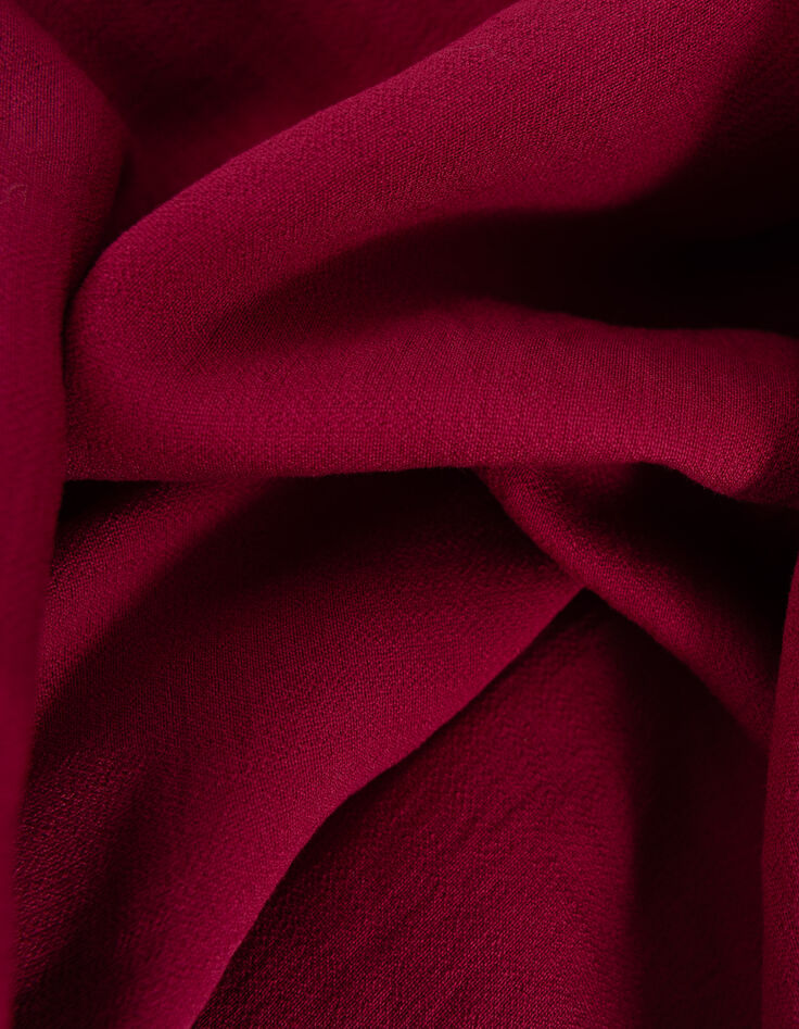 Robe manches longues rose &agrave; nouer c&ocirc;t&eacute; I.Code-8