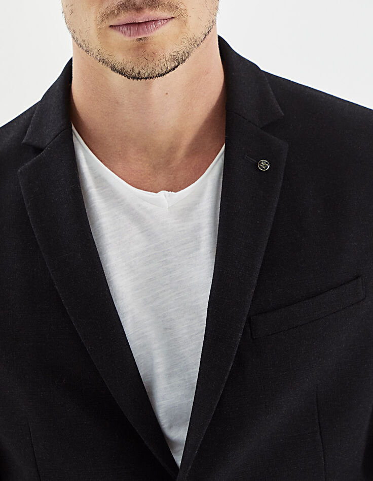 Chaqueta gris punto falso liso IKKS BETTER Hombre-4