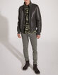 Men’s khaki camouflage print T-shirt-5