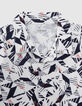 Chemise blanc coton bio imprimé origamis bébé garçon-2