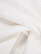 Dames-T-shirt van witte linnenblend met lange mouwen-7