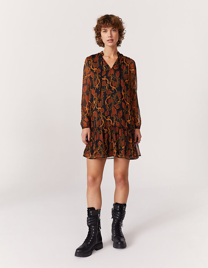 Robe en voile imprimé fleur des sables femme-2