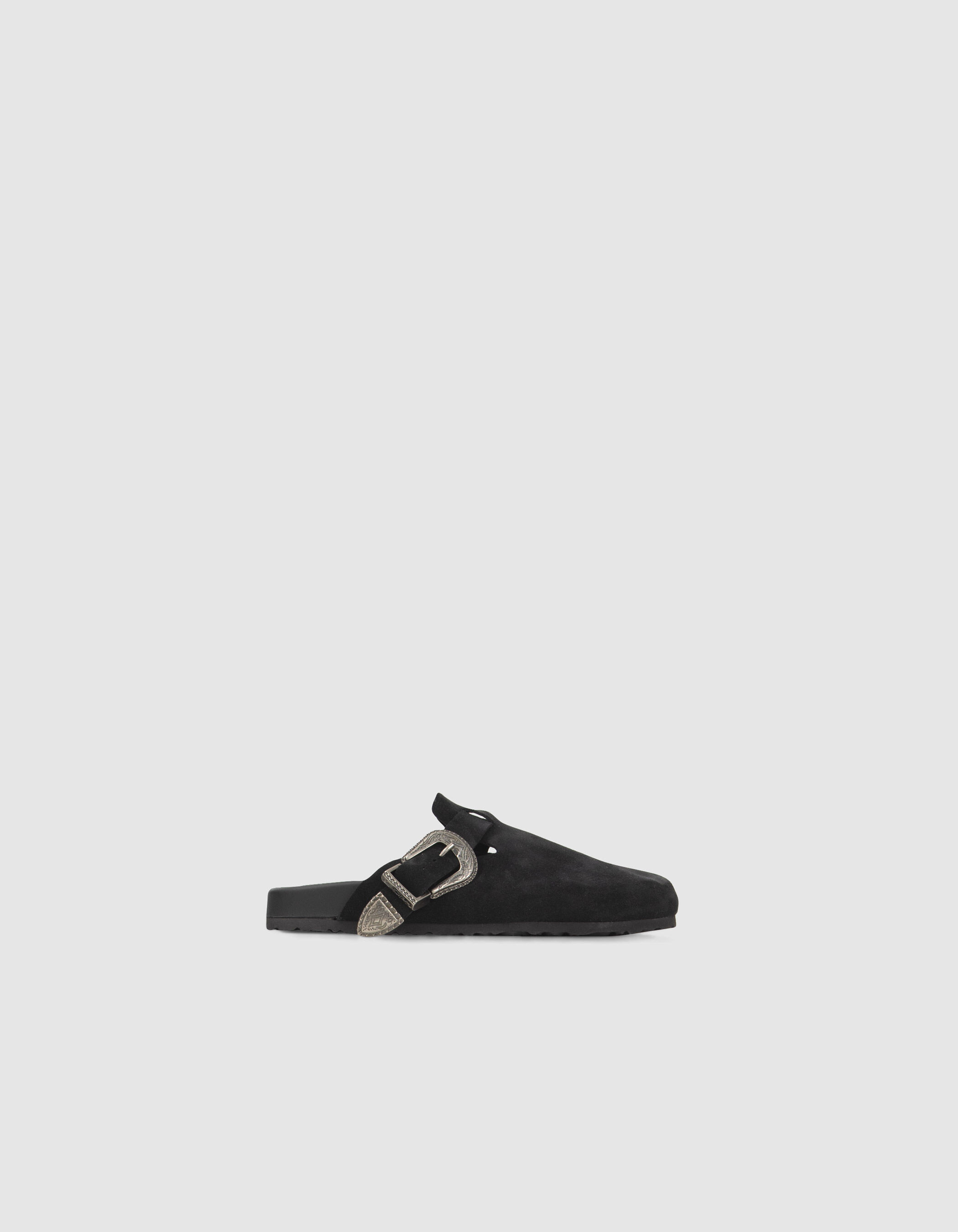 Zuecos best sale negros mujer