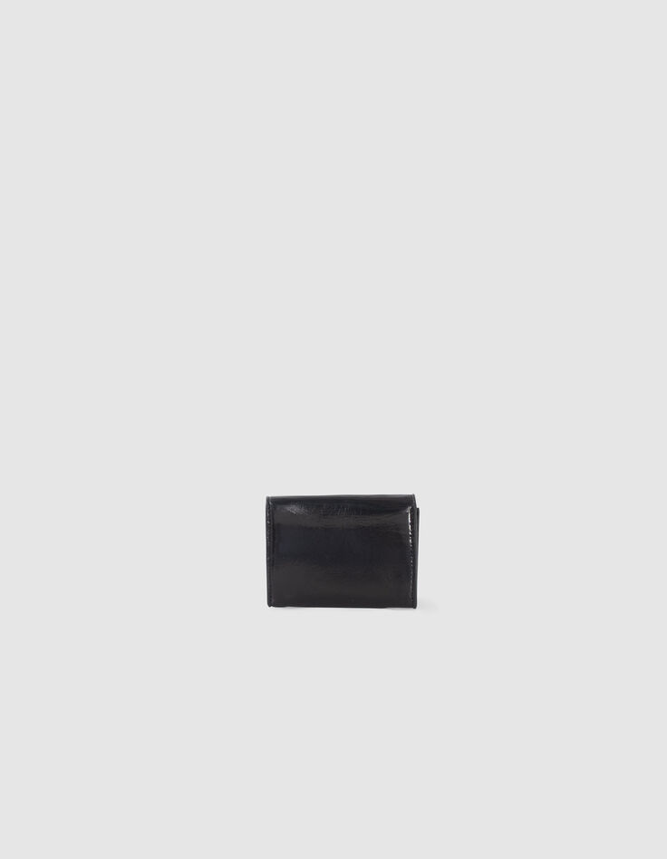 Schwarze Damen-Minigeldb&ouml;rse 111 aus Lackleder-3