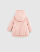 Parka rose fourrée bébé fille-3