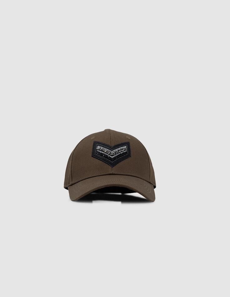 Casquette kaki broderie chevrons Femme-2