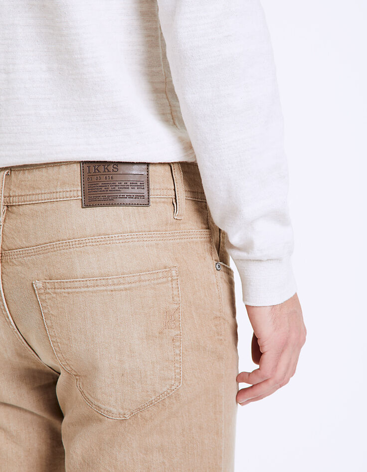 Men's beige Salvation slim jeans-5