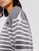 Loose matrozensweater lange mouwen dames-4
