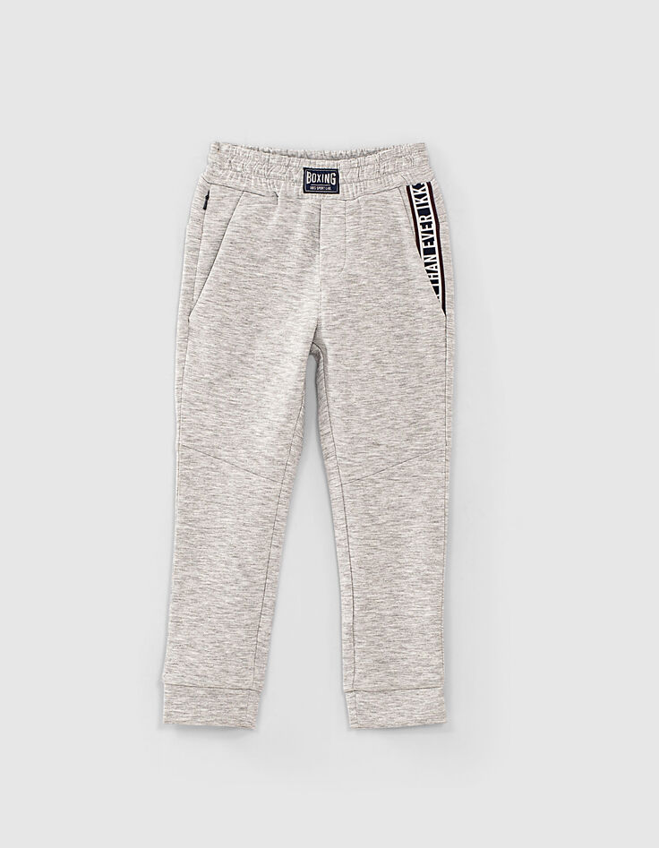 Pantalón jogging gris jaspeado medio SPORT LAB niño -1