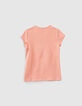 Mädchen-Bio-T-Shirt, Glitter-Kaninchenmotiv in Dusty Rose-4