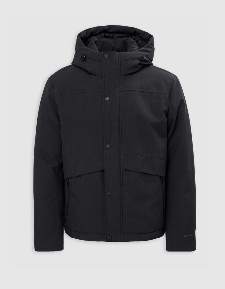 Zwarte pufferjas graniet nylon WATERPROOF BREATHABLE Heren-7