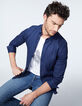 Tee-shirt blanc visuel palmiers flous Homme-2