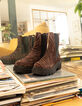 Chelsea laarzen bruin leer Fluwelen zebra motief I.Code-8