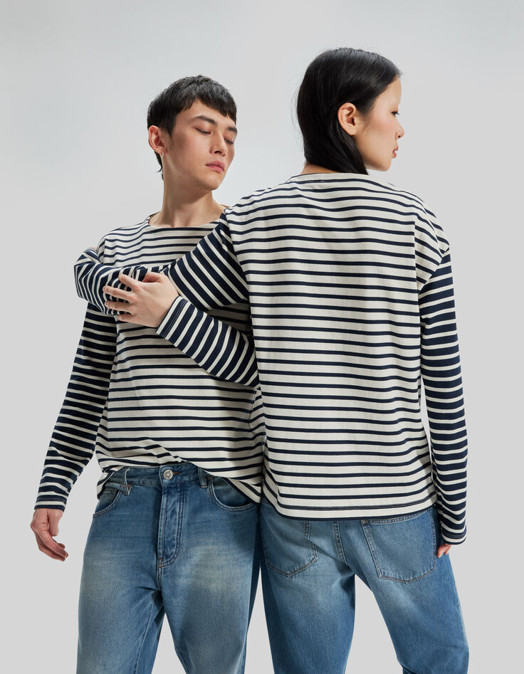 Gender Free-T-shirt marinière coton bio Mixte-4