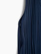 Robe navy plissée à col fille-7