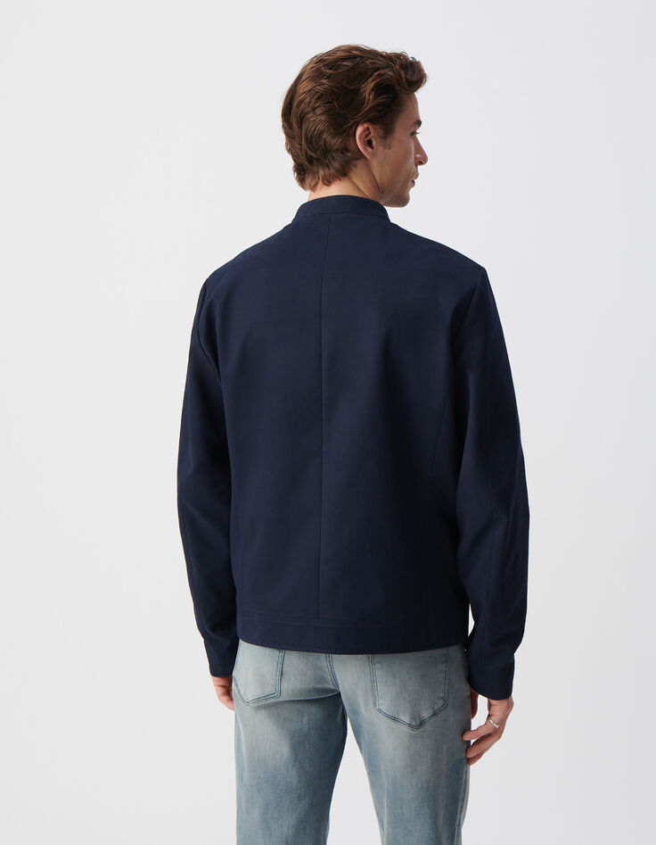 Blouson marine à col pressionné Homme-3