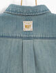 Boys' faded blue denim shirt -5