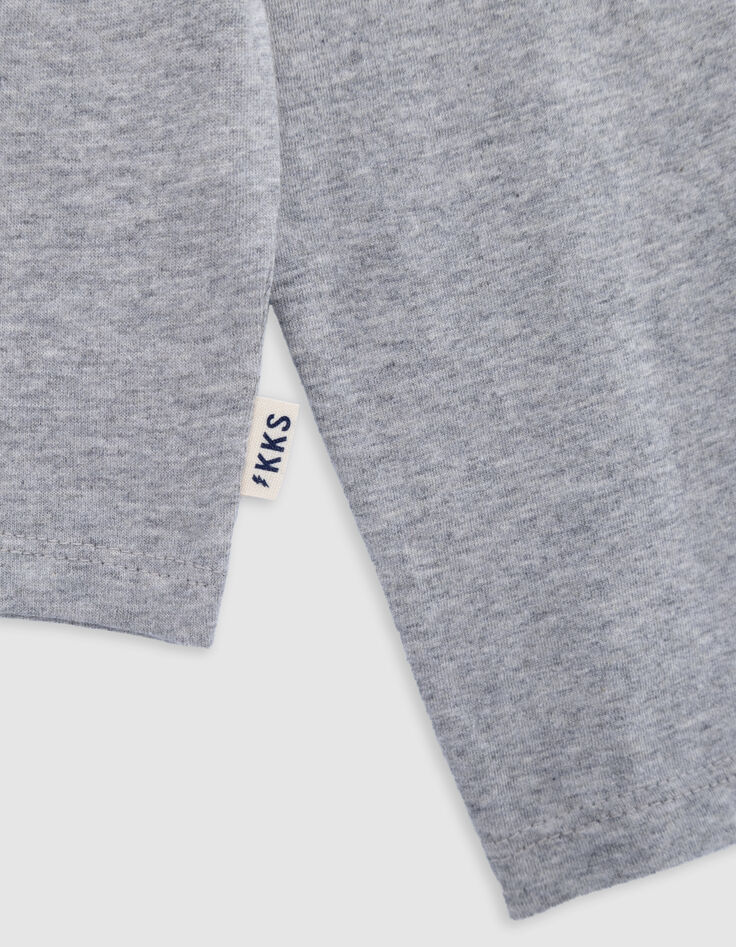 Girl’s grey T-shirt with diamante lightning and moons-6