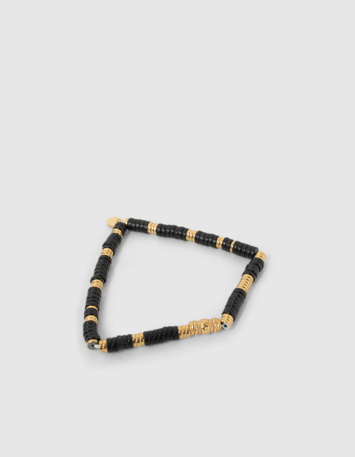 Women’s black and gold-tone Heishi bead bracelets - IKKS