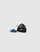 Boys’ blue, white, black embroidered cap-6