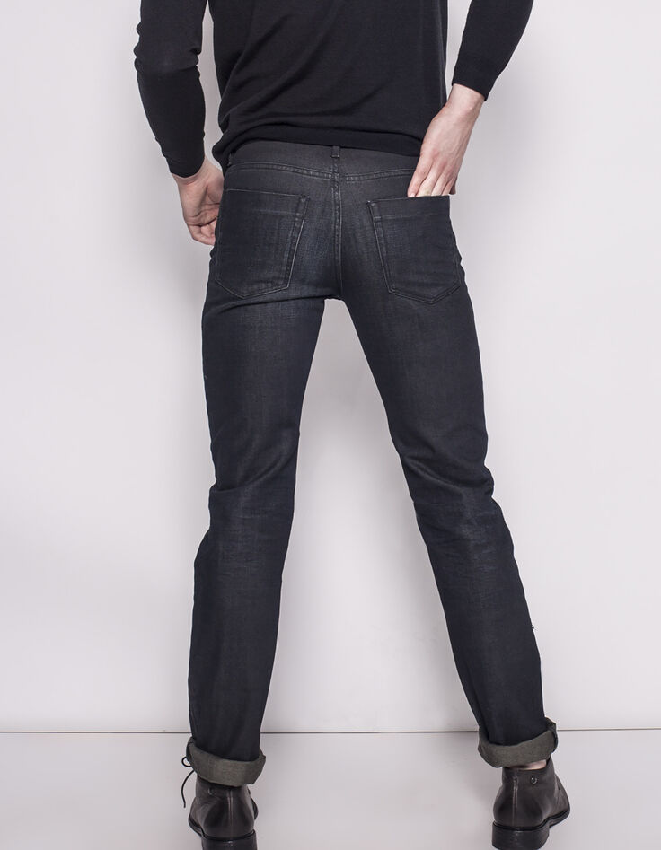 Men's slim black jeans -3