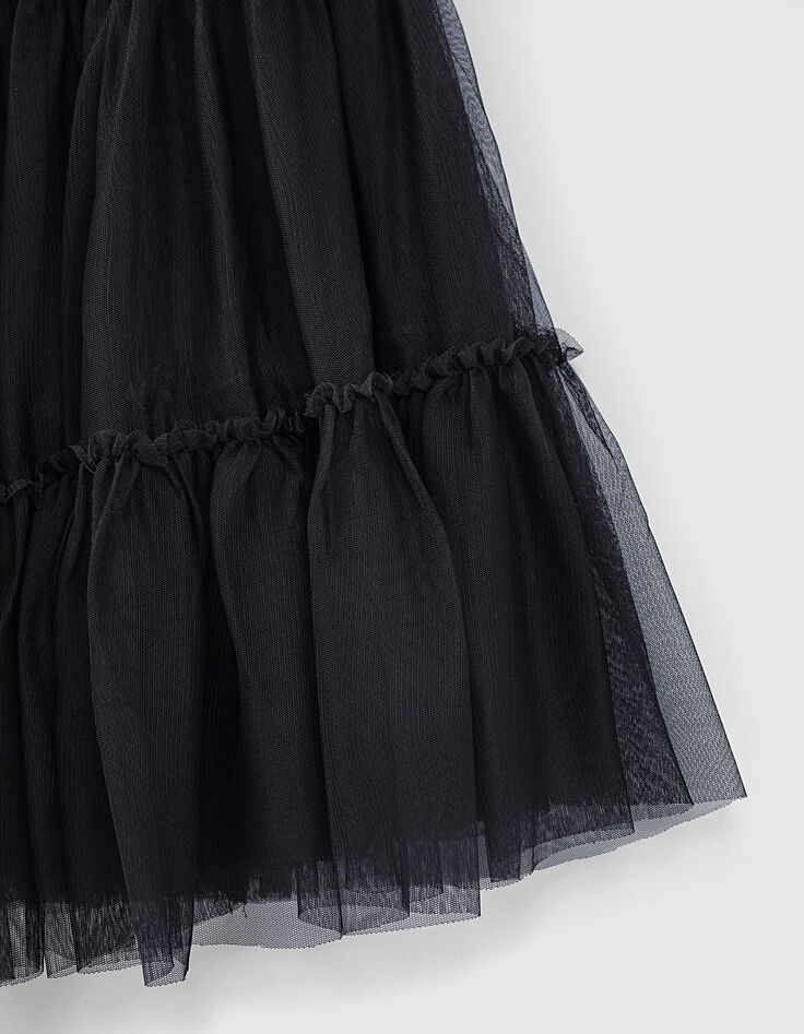 Lange zwarte rok tutu-stijl meisjes-3
