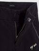 Boys' black chino shorts with saddle stitched pockets-6