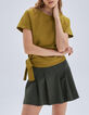 Women’s lichen check motif skater skirt-1