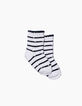 Chaussettes blanches, rose, navy bébé fille-5