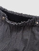 Girls’ navy gingham trousers with ruffles-6