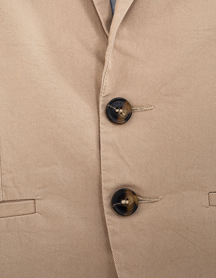 Boys' dark beige suit jacket-6