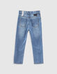 Light blue jeans dad fit print REPREVE jongens -3