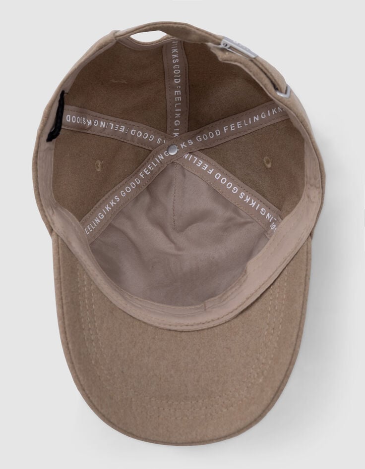 Beige pet met geborduurd monogram, meisje-5 Beige pet met geborduurd monogram, meisje-5