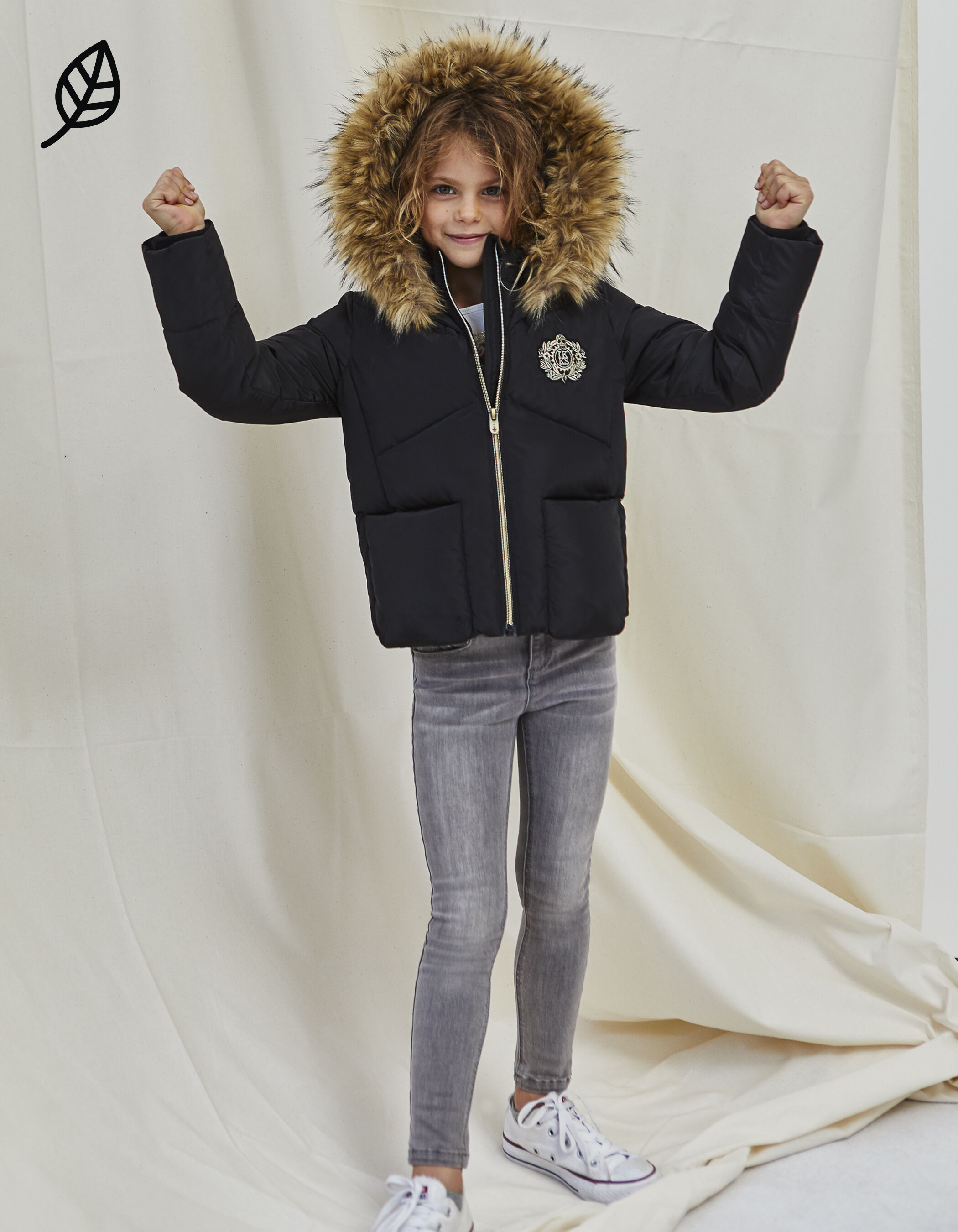 Girls grey slim jeans IKKS